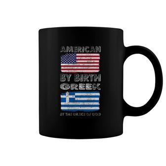 American By Birth Greek By Grace Of God Heritage Coffee Mug | Mazezy