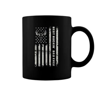 American Flag Best Buckin' Dad Ever Deer Hunter Gift Coffee Mug | Mazezy
