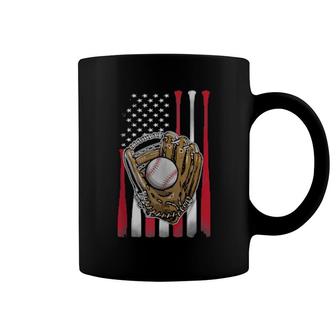 American Flag Sports Proud Baseball Player 4Th Of July Coffee Mug | Mazezy