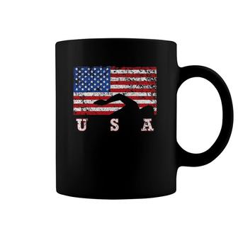 American Flag Swimming Usa Gift Swim Team Coffee Mug | Mazezy