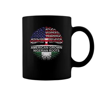 American Grown Nigerian Roots Nigeria Flag Coffee Mug | Mazezy