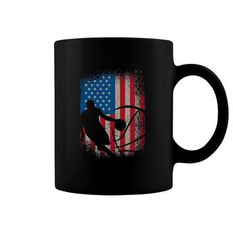 American Usa Flag Basketball For Basketball Player Coffee Mug | Mazezy