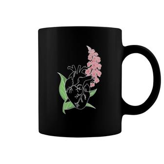 Anatomical Heart X Digitalis Foxglove Flowers Coffee Mug | Mazezy