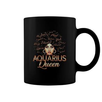 Aquarius Queen Black Girl Coffee Mug | Mazezy