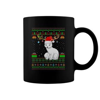 Arctic Fox Lover Santa Matching Ugly Arctic Fox Christmas Coffee Mug | Mazezy