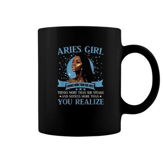 Aries Girl Black Queen Coffee Mug | Mazezy