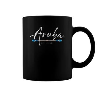 Aruba Beach Graphic Caribbean Sea Coffee Mug | Mazezy