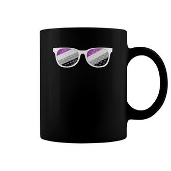 Asexual Pride Sunglasses Subtle Ace Flag Colors Coffee Mug | Mazezy