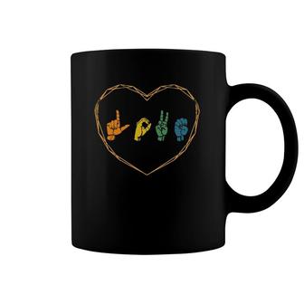 Asl Love American Sign Language Gifts Deaf Mute Finger Sign Coffee Mug | Mazezy