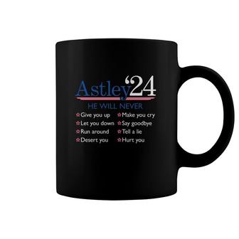 Astley ’24 He Will Never Give You Up Coffee Mug | Mazezy