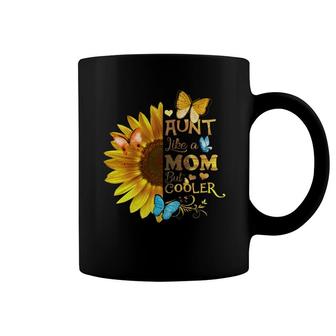 Aunt Like A Mom But Cooler Flower Gift Coffee Mug | Mazezy