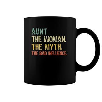 Aunt The Woman Myth Bad Influence Retro Gift Mother's Day Coffee Mug | Mazezy