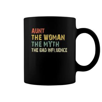 Aunt The Woman Myth Bad Influence Vintage Gift Mother's Day Coffee Mug | Mazezy