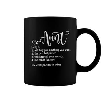 Auntie Definition Funny Letter Saying Coffee Mug | Mazezy