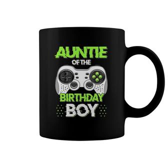 Auntie Of The Birthday Boy Matching Video Game Coffee Mug | Mazezy