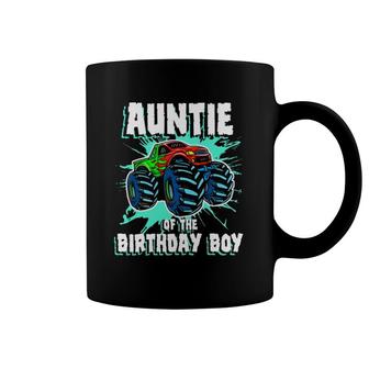 Auntie Of The Birthday Boy Monster Truck Birthday Party Coffee Mug | Mazezy