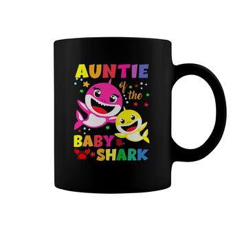 Auntie Of The Birthday Shark Dad, Mom Matching Family Coffee Mug | Mazezy