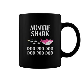 Auntie Shark Doo Doo Auntie Shark Gift For Aunt Coffee Mug - Thegiftio