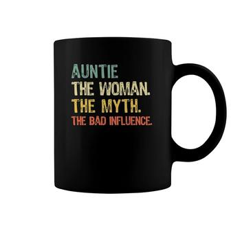 Auntie The Woman Myth Bad Influence Retro Gift Mother's Day Coffee Mug | Mazezy