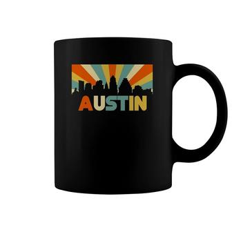 Austin City Skyline Texas State 70S Retro Souvenir Design Coffee Mug | Mazezy