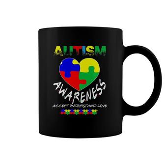 Autism Awareness Gift Accept Love For Dad Mom Therapist Coffee Mug | Mazezy