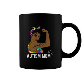 Autism Awareness Mom Life April Afro Mother Black Women Gift Coffee Mug | Mazezy