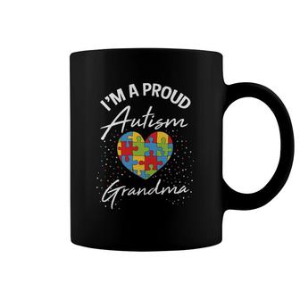 Autism Awareness Proud Grandma Puzzle Heart Cool Family Gift Coffee Mug | Mazezy