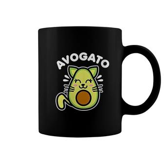 Avogato Cute Kawaii Avocado Cat Coffee Mug | Mazezy