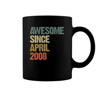 Awesome Since April 2008 14 Years Old 14Th Birthday Gift Coffee Mug | Mazezy