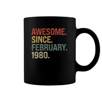 Awesome Since February 1980 42Nd Birthday Gifts Coffee Mug | Mazezy