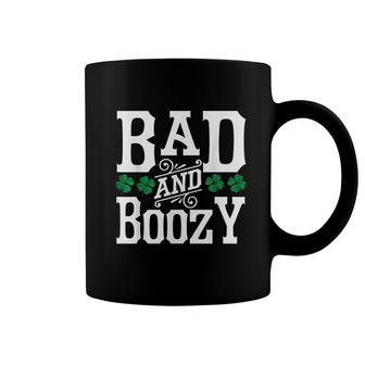 Bad And Boozy Funny St Patricks Day Coffee Mug - Thegiftio UK