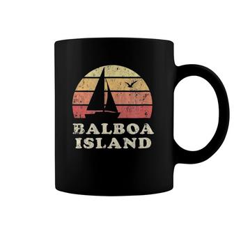 Balboa Island Ca Vintage Sailboat 70S Sunset Tee Coffee Mug | Mazezy AU