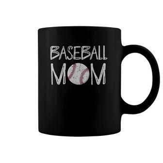 Baseball Mom Distressed , Womens Baseball Coffee Mug | Mazezy