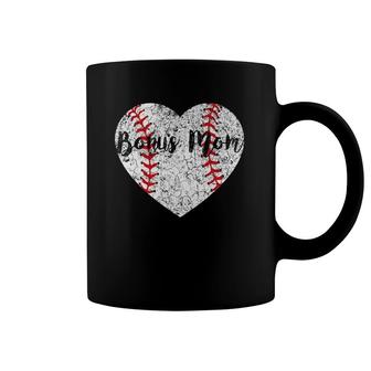 Baseball Softball Ball Heart Bonus Mom Mother's Day Coffee Mug | Mazezy DE