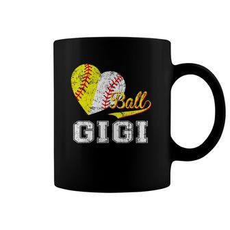 Baseball Softball Ball Heart Gigi Mother's Day Coffee Mug | Mazezy