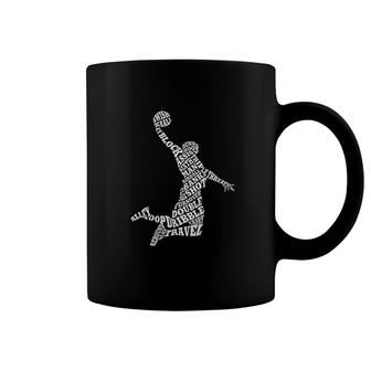 Basketball Player Typography Coffee Mug | Mazezy