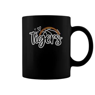 Basketball Tigers School Sports Fan Team Spirit Coffee Mug | Mazezy