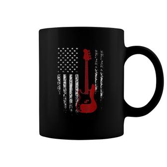 Bass Guitar American Flag Bass Guitar Coffee Mug | Mazezy