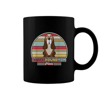 Basset Hound Mom Retro Style Coffee Mug | Mazezy