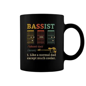 Bassist Dad Definition Guitar Chords Guitarist Bass Player Coffee Mug | Mazezy