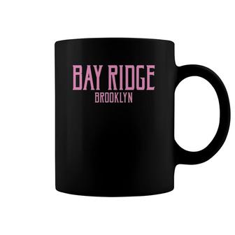 Bay Ridge Brooklyn Ny Vintage Text Pink Print Coffee Mug | Mazezy