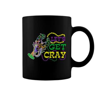 Beads Bling Let's Get Cray Dabbing Crawfish Mardi Gras 2022 Coffee Mug | Mazezy