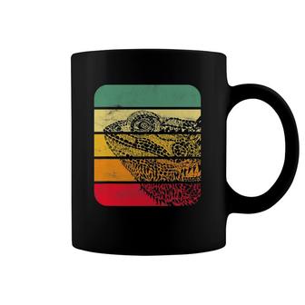 Bearded Dragon Vintage Sunset Retro Style Pet Lizard Coffee Mug | Mazezy