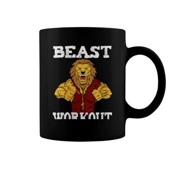 Beast Workout Weightlifting Bodybuilding Fitness Gym Coffee Mug | Mazezy