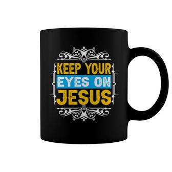 Behalte Deine Augen Auf Jesus Liebe Jesus Christian Christliche Weihnachten Langarm Coffee Mug | Mazezy