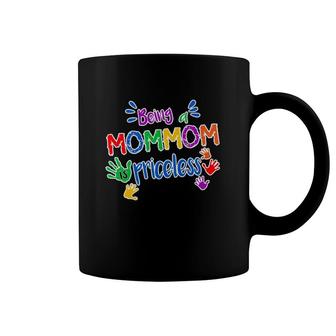 Being Mommom Is Priceless Multi Colored Hands Mother's Day Gift Coffee Mug | Mazezy