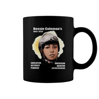 Bessie Coleman In Full Colors Dark Coffee Mug | Mazezy