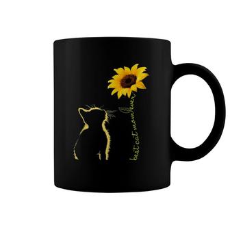 Best Cat Mom Ever Sunflower Mother's Day Gifts For Cat Lover Coffee Mug | Mazezy