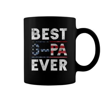 Best G-Pa Ever Vintage American Flag Parents Day Gift Coffee Mug | Mazezy