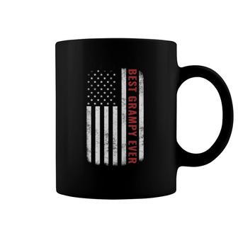 Best Grampy Ever Vintage American Flag Tee Father's Day Gift Coffee Mug | Mazezy